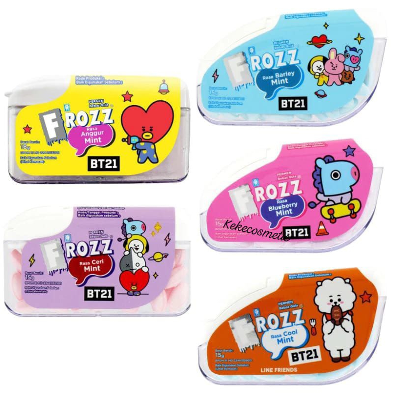 

Permen Frozz BT21 15gr// Permen Bebas Gula