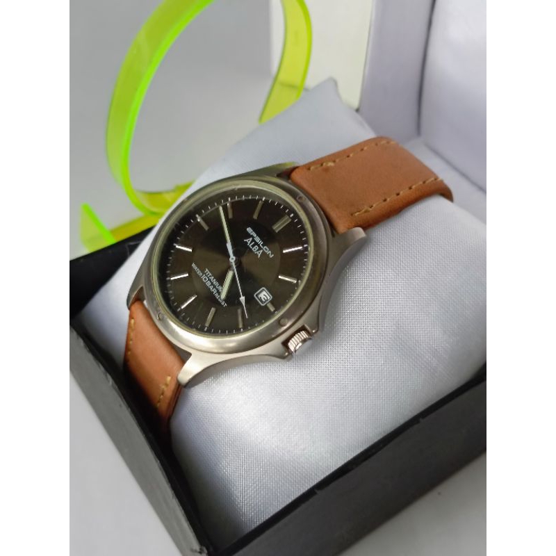 Jp0136 Jam tangan ALBA Epsilon, Seiko move, Titanium metal