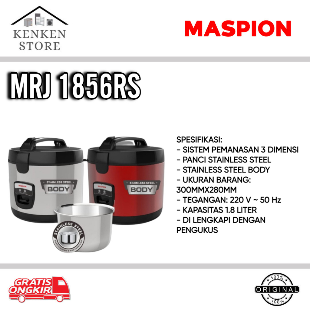RICE COOKER MASPION MRJ1856BRS 1.8LITER