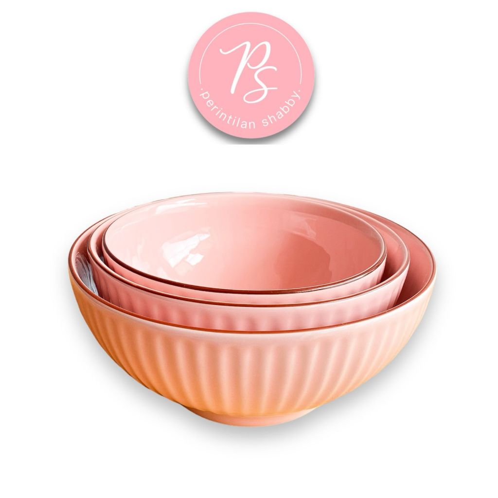 PIRING PINK LIST GOLD KERAMIK PINK