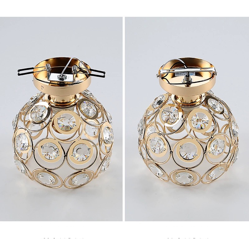 hiasan lampu gantung kristal tangga teras modern lampu led plafon