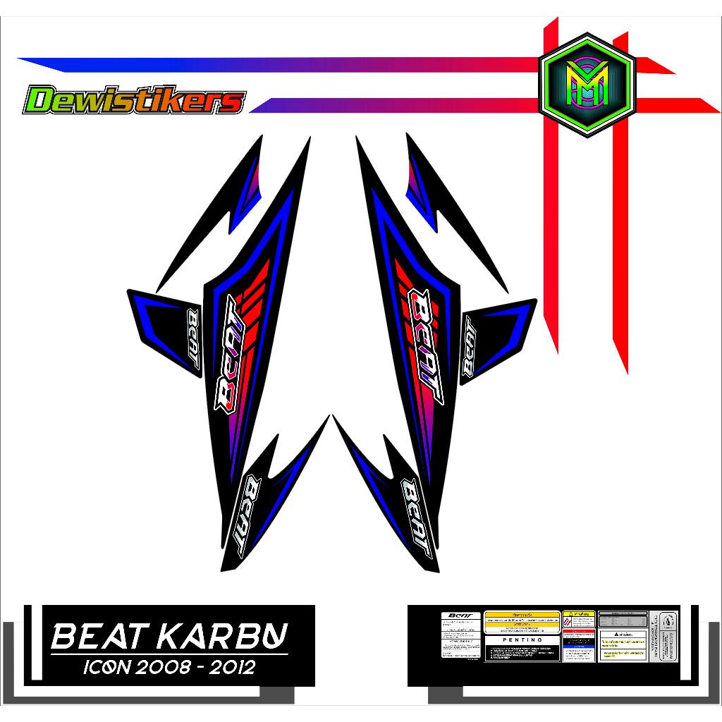 striping beat karbu / setiker motor / striping motor / variasi body motor / lapisan body motor / sko