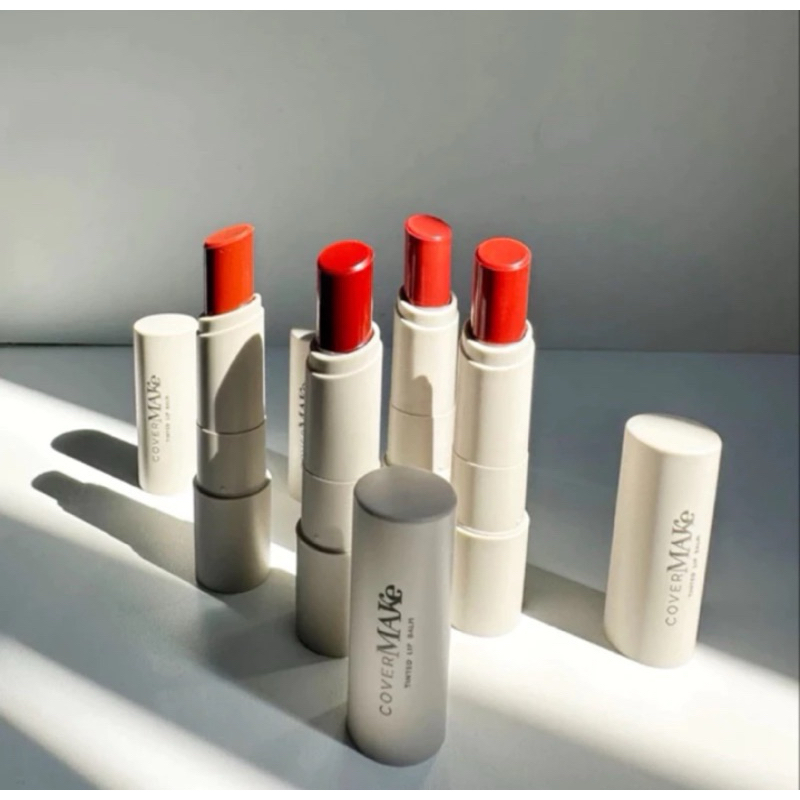 [READY SIAP KIRIM] BPOM Covermake Tinted Lip balm Malibu Red | Peach Salmon | Pink Crush | Strawberr