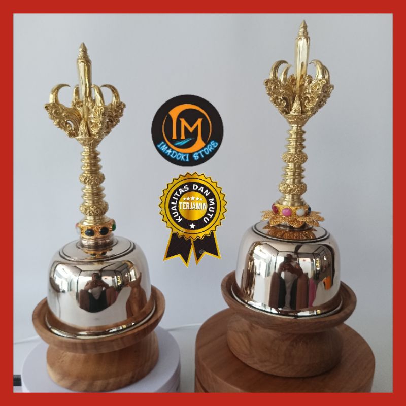 GENTA BALI  / BAJRA GENTA  UKURAN  9 CM CINCIN PADMA / BAJRA DIAMETER 9 CM / GENTA 9 CM