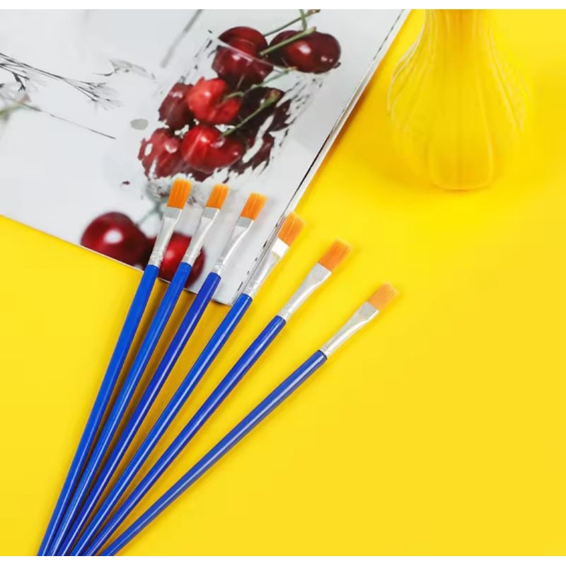 

kuas Lukis Flat set pointbrush kuas cat air dan minyak