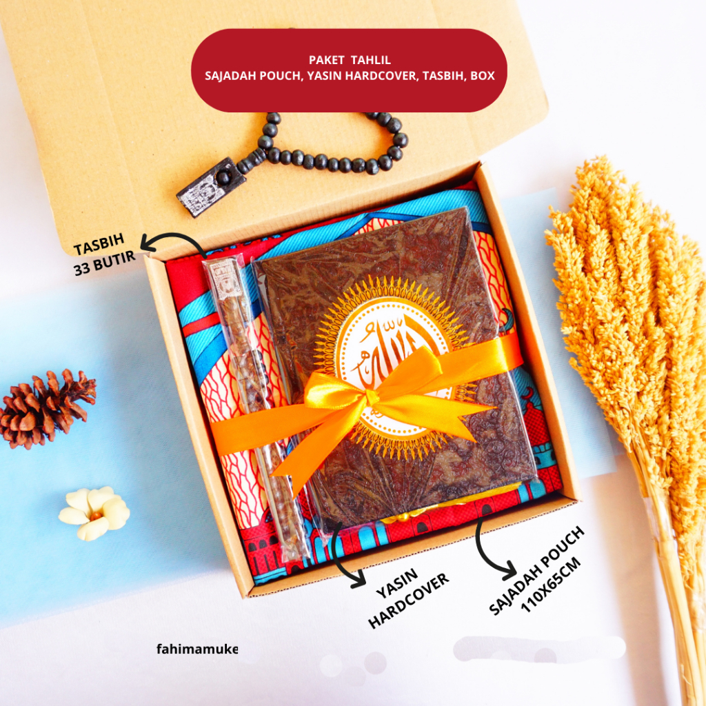 GROSIR SOUVENIR PENGAJIAN TAHLILAN 40 HARI 1000 HARI 100 HARI ORANG MENINGGAL - Sajadah Katun Pouch 