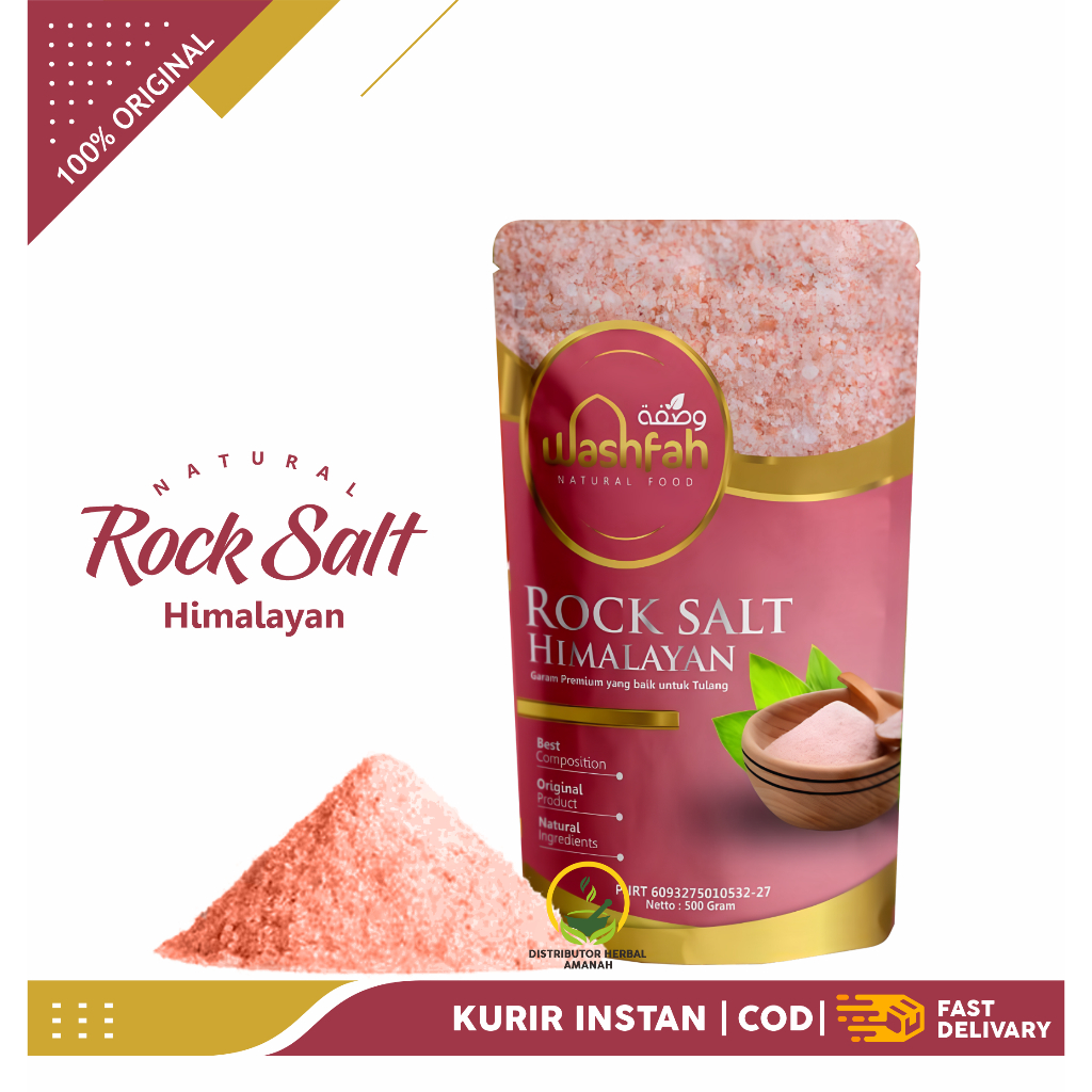 

Garam Himalayan Rock Salt Himalayan 100% 500 gr Pouch