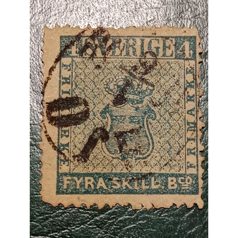 

Prangko Swedia Coat of arms - value in skilling Banco Tahun 1855 USED