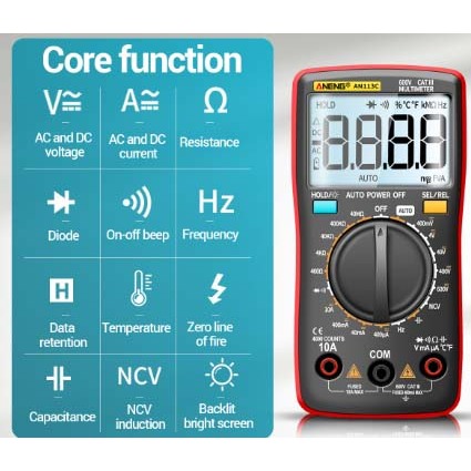 Aneng AN113C/Aneng Multimeter 10A AC/DC True RMS/Aneng avometer