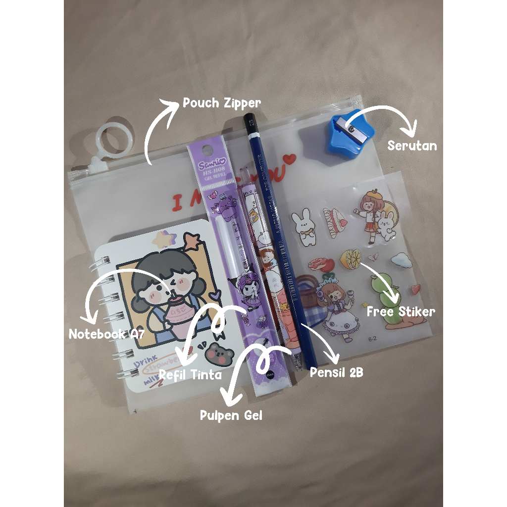 

SET ALAT TULIS 7 IN 1 KARAKTER LUCU / MINI STATIONERY BOX / STATIONERY SET FANCY