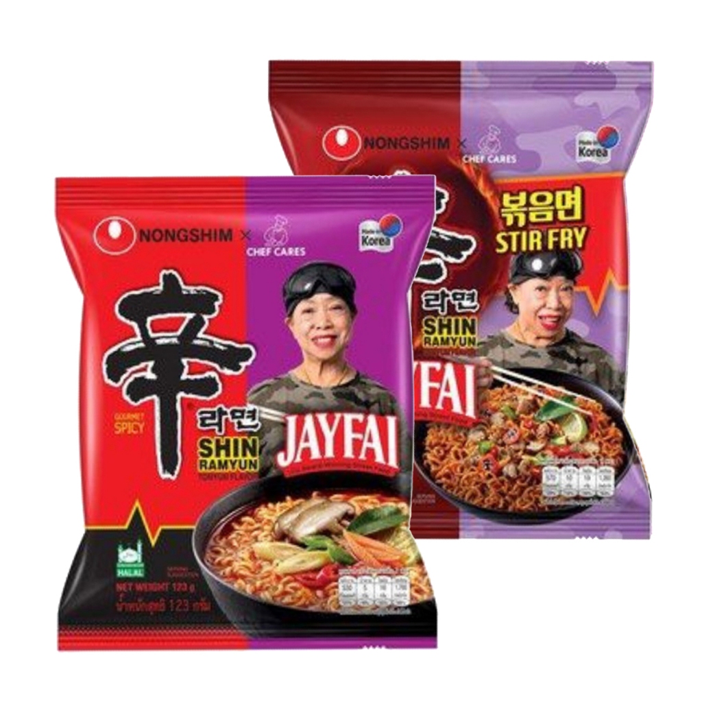 

Jayfai Nongshim Shin Ramyun Jay Fai Halal Rasa Tomyum Mie Korea Viral Thailand Mie Goreng dan Kuah