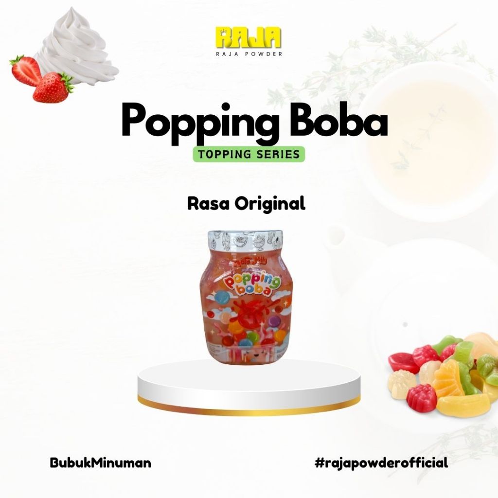 

Topping Minuman Popping Boba Rasa Original / Gula Batu