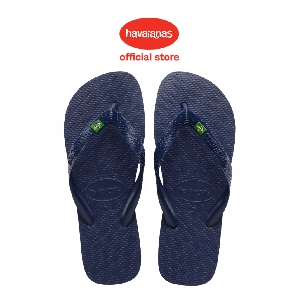 DISKON [ONLINE EXCLUSIVE] Havaianas 0555 Brasil - Navy Blue - Sandal Pria KEKINIAN