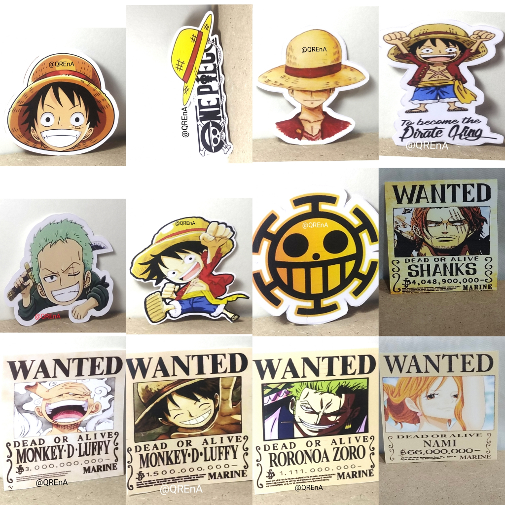 

Stiker Karakter One Piece Vinyl Waterprof /Stiker Luffy Vinyl Anti Air