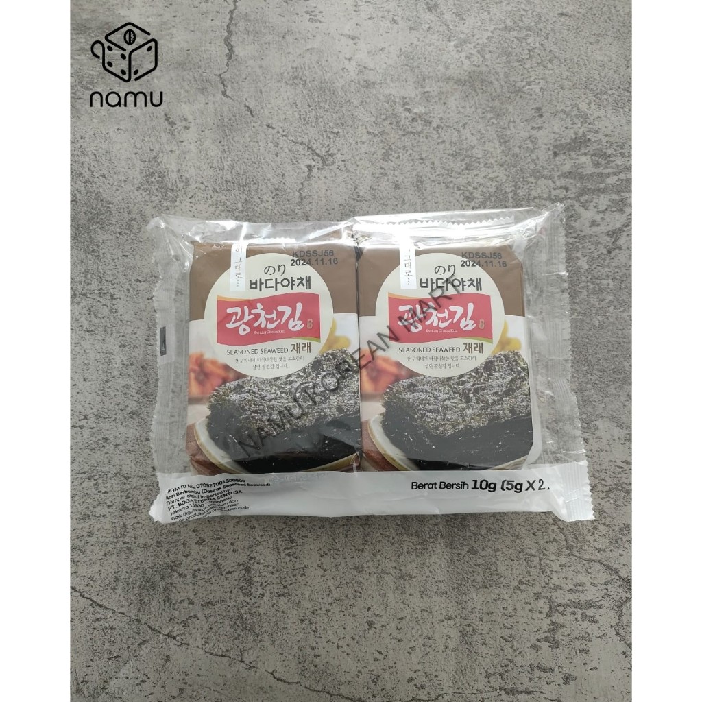 

Kwang Cheon Badayachae Gim 10gr / Nori Berbumbu / Dosirak Seasoned Seaweed / Rumput Laut Berbumbu