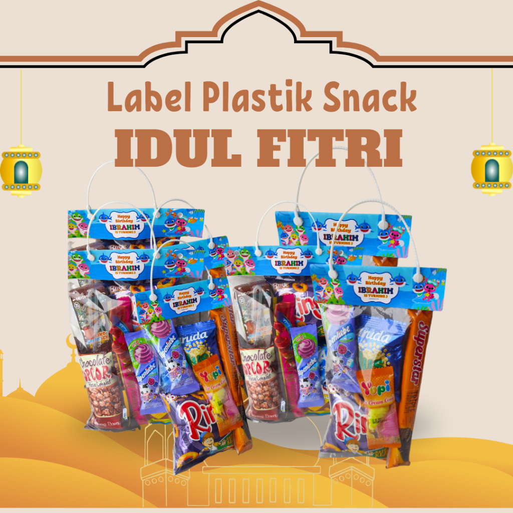 Plastik Label Snack lebaran/bingkisan idhul fitri/plastik idul fitri