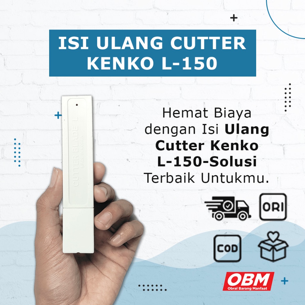 

Isi Ulang Cutter Ukuran Besar Merk Kenko L-150 / Isi 1 pcs
