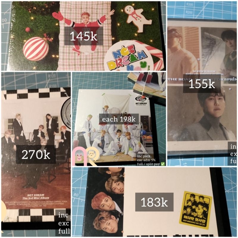 [READY SEALED] Album NCT Dream MFAL, WGU, kihno We Boom, digipack Candy, Super Junior Winter For Spr