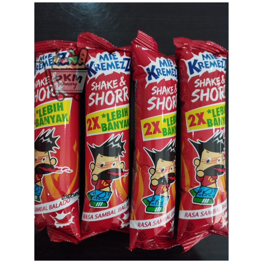 

MIE KREMEZZ Shor Rasa Sambel Balado 12 gr 1 box /isi 20 pcs