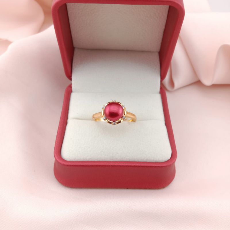 Mandraguna - Cincin Mutiara Asli - Cincin Wanita Mutiara Tawar Asli - Cincin Model Terbaru Asli Muti