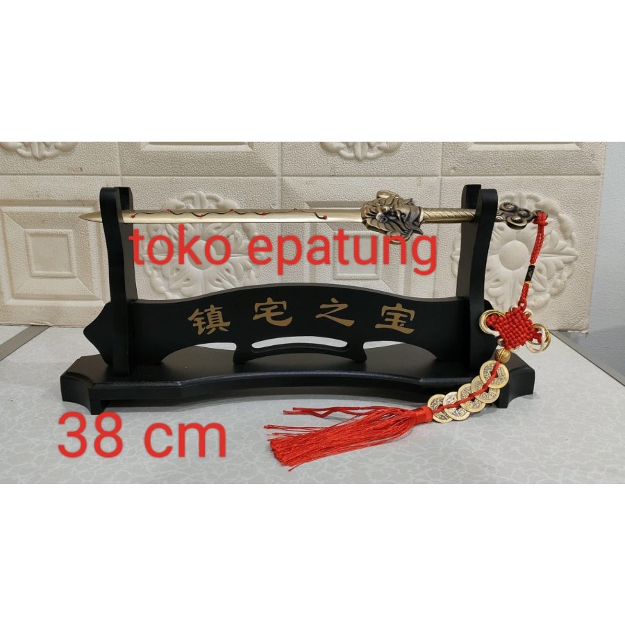Pedang 7 bintang Fengshui/pedang kuningan 7 bintang feng shui 38 cm