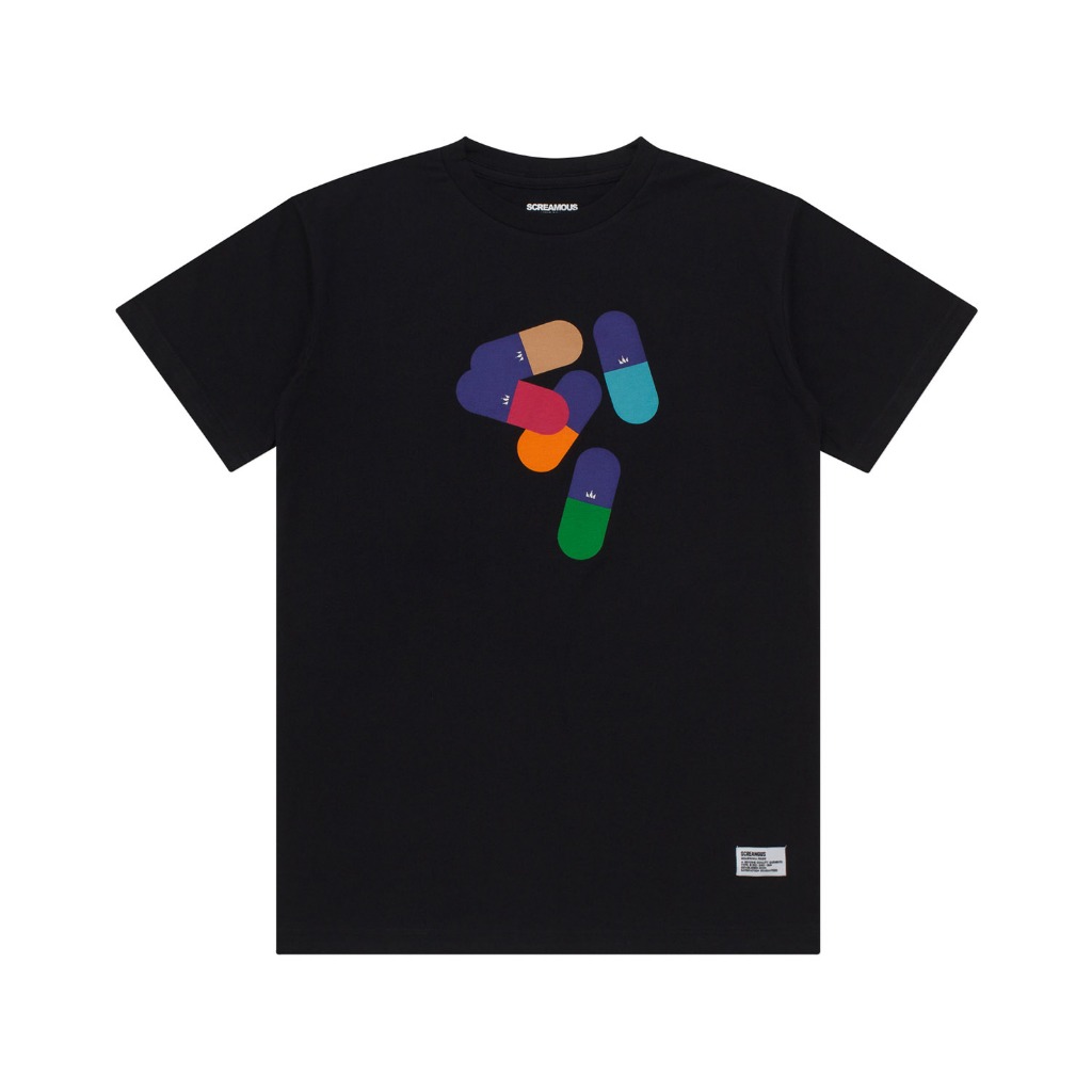 Screamous Kaos T-Shirt PILE BLACK