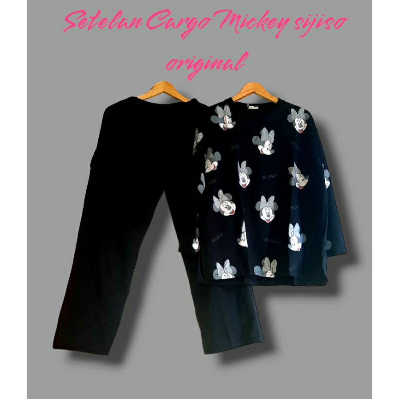SETELAN CELANA SIJISO CARGO MICKEY