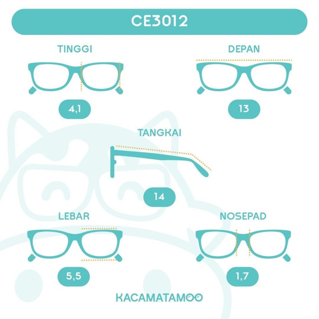 KACAMATAMOO Cat Eye Frame CE3012