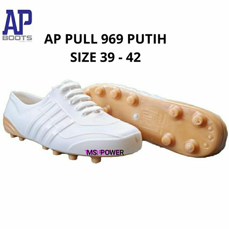 Sepatu Kerja AP 969 Putih / Sepatu Kerja Karet AP Tapak Duri