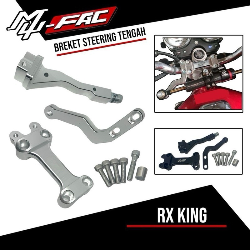 Bracket Stabilizer Rx King MUFAC dan Stabilizer Matris Steering Dumper Damper Rx King