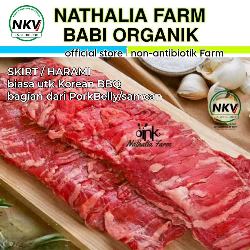 

SKIRT HARAMI / 1 KG - Babi Organik Nathalia Farm - Babi Import peternakan di Indonesia - Korean style