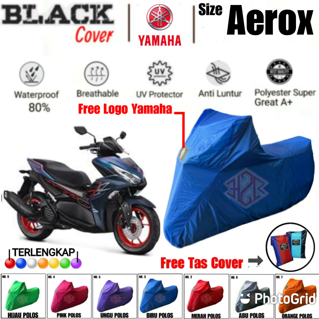 Cover Motor Aerox, Selimut Motor Aerox, Sarung Motor Aerox, Body Cover Motor Aerox,  Polyester Premi