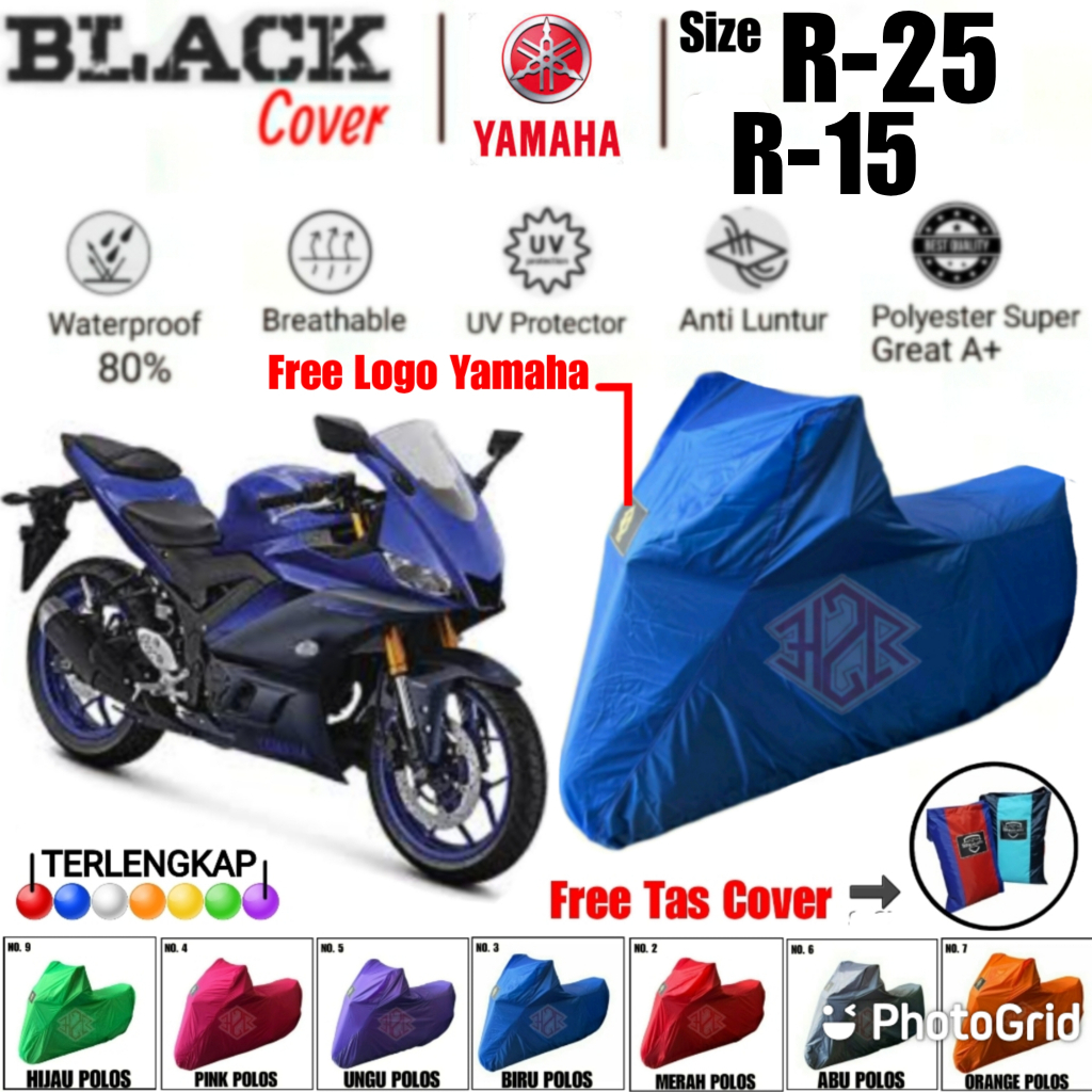 Cover Motor R15 R25, Sarung Motor R15 R25, Selimut Motor R15 R25, Body Cover Motor R15 R25 Polyester