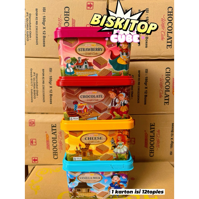 

❤️ GKJ STORE ❤️ PAKET BUNDLING BISKITOP WAFER CUBE STRAWBERRY / VANILA MILK / CHEESE / CHOCOLATE
