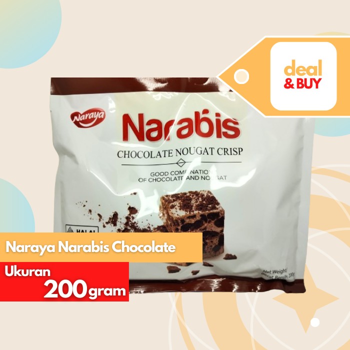 

Naraya Narabis Chocolate Nougat Crisp/ Nougat dgn Kukis Cokelat 200g