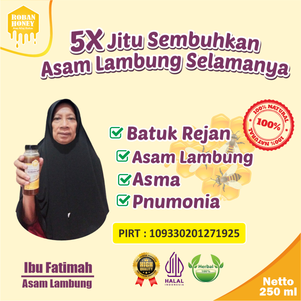 

Madu Murni Roban Honey - Rempah Tempah - Jamu - Tradisional - Herbal - Suplemen - Kesehatan - Asam Lambung