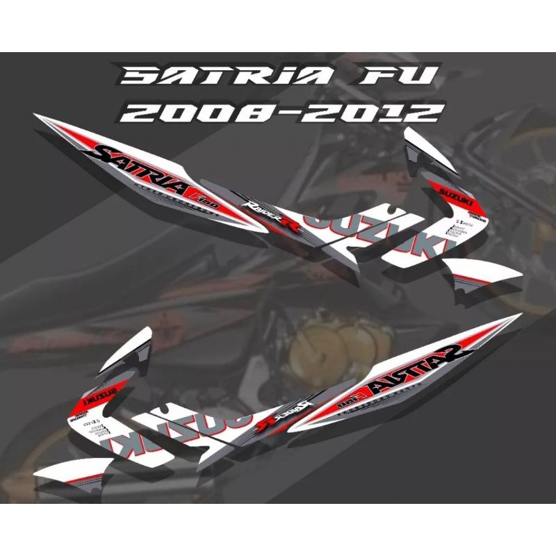 Striping Satria Fu Variasi Stiker Motor Suzuki Satria F Old Barong 2008- 2012 Lis Body Motor