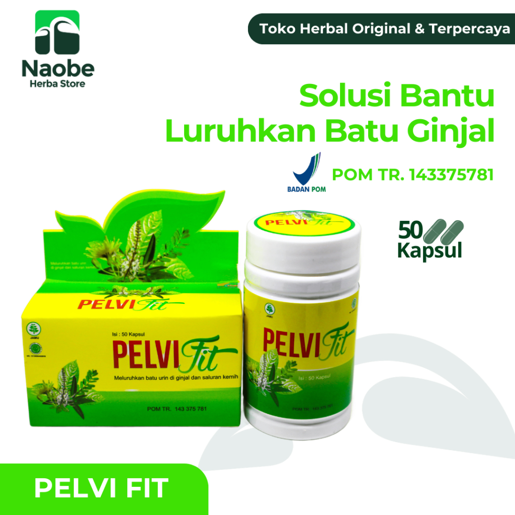 Pelvifit Obat Batu Ginja Herbal Gagal Ginjal Ampuh, Batu Empedu, Peluruh Batu Ginjal Naturafit