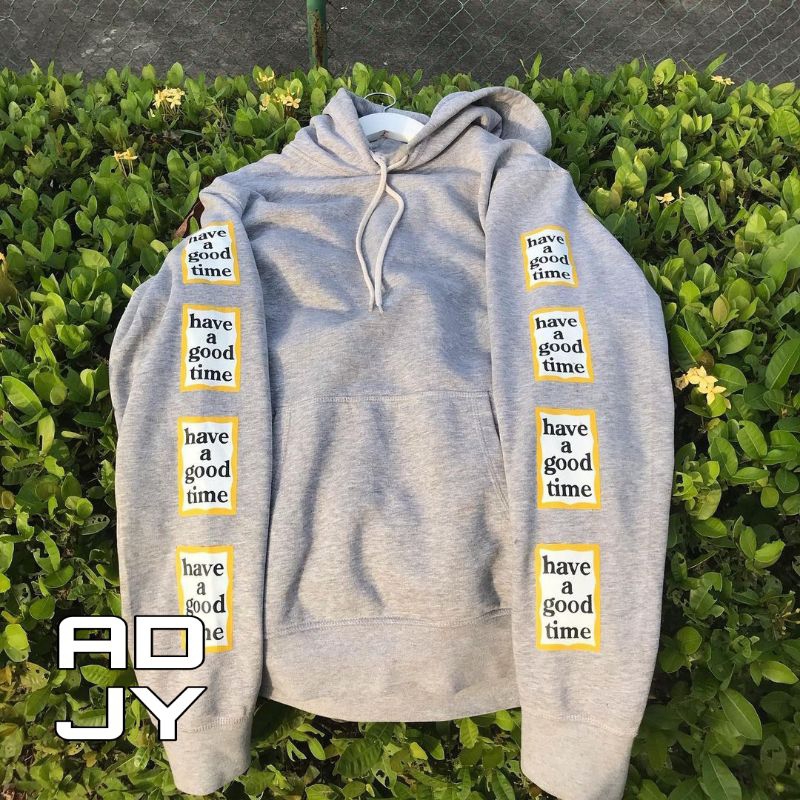 HOODIE HAVE A GOOD TIME HAND TAPPED ABU MISTY LOGO YELLOW | JAKET BRANDED MURAH BERKUALITAS | PRIA W