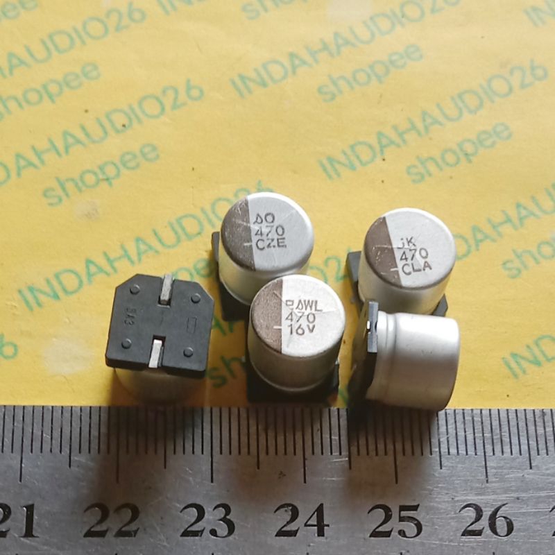 d10x10mm  470uf C 16v smd elko  kapasitor elco capacitor solid