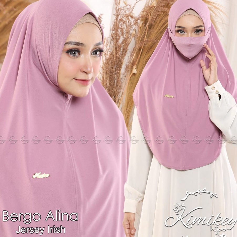 Terbaru Jilbab Instan Bergo Alina Plus Masker By Kimikey