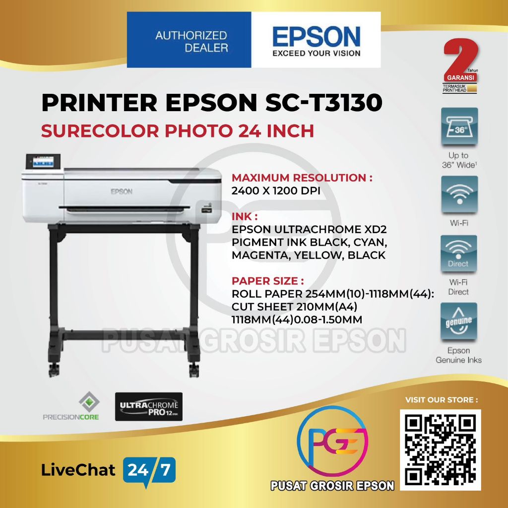 Epson SureColor SC-T3130N SC T3130 SCT3130 Technical Printer