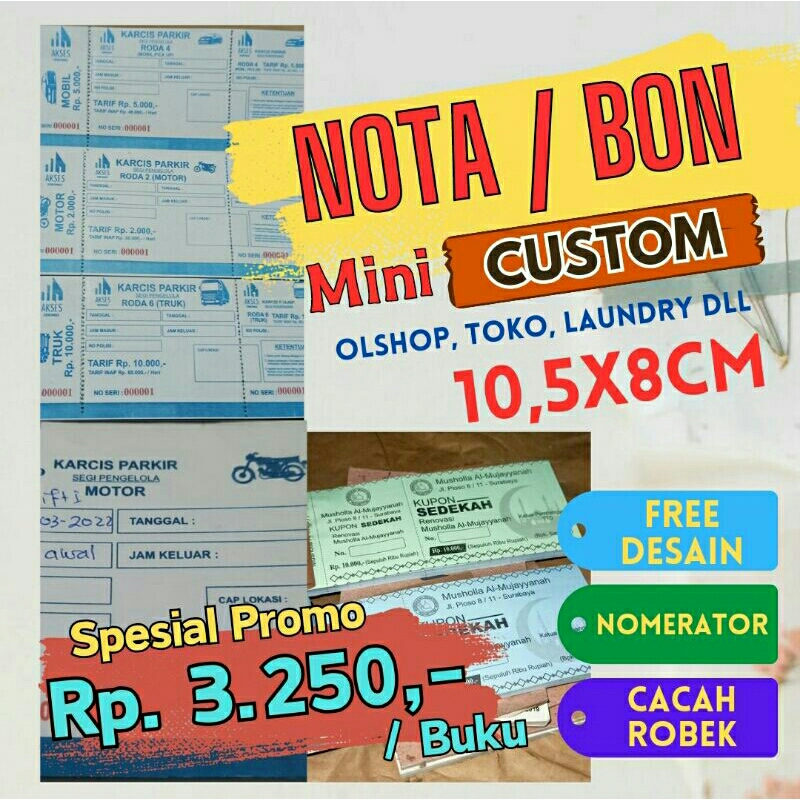 

CETAK NOTA | BON CUSTOM MINI OLSHOP | LAUNDRY | SHIPPING MURAH