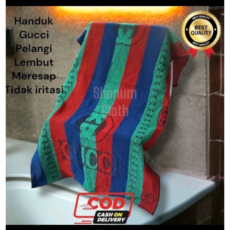 HANDUK MANDI DEWASA | HANDUK GUCCI ALL VARIANT GRADE ORIGINAL PREMIUM MOTIF  | UKURAN 150X80