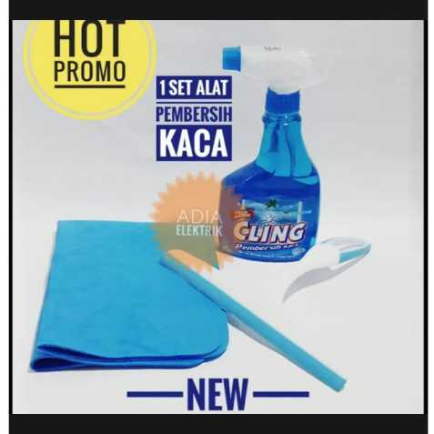 TERLARISS Wiper Pembersih Kaca 3In 1 /Alat Pembersih Jendela / Cling Pembersih Kaca Ocean Fresh