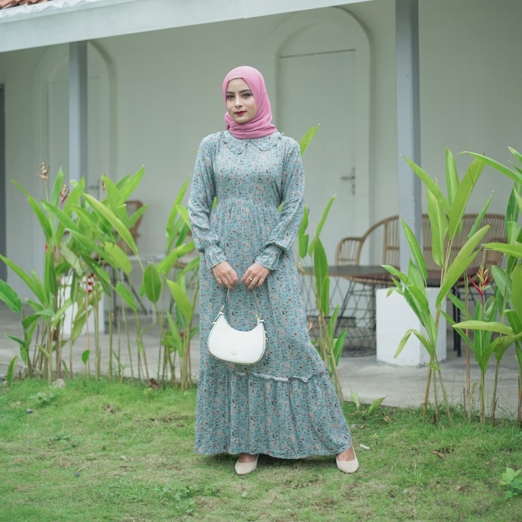 TAFANA [Spesial Sale] Dress Muslim Wanita Termurah Bahan Silk Premium &amp; Rayon Prremium Kualitas Butik Motif Abstrak, Polos, Bunga