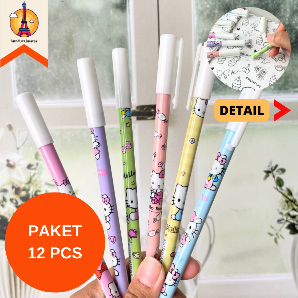 

Pulpen Gel Odemei Hello Kitty 1 Lusin 12 Pcs Bisa Dihapus Tinta Warna Hitam Erasable Pen Stationery For School Alat Tulis Kantor Sekolah