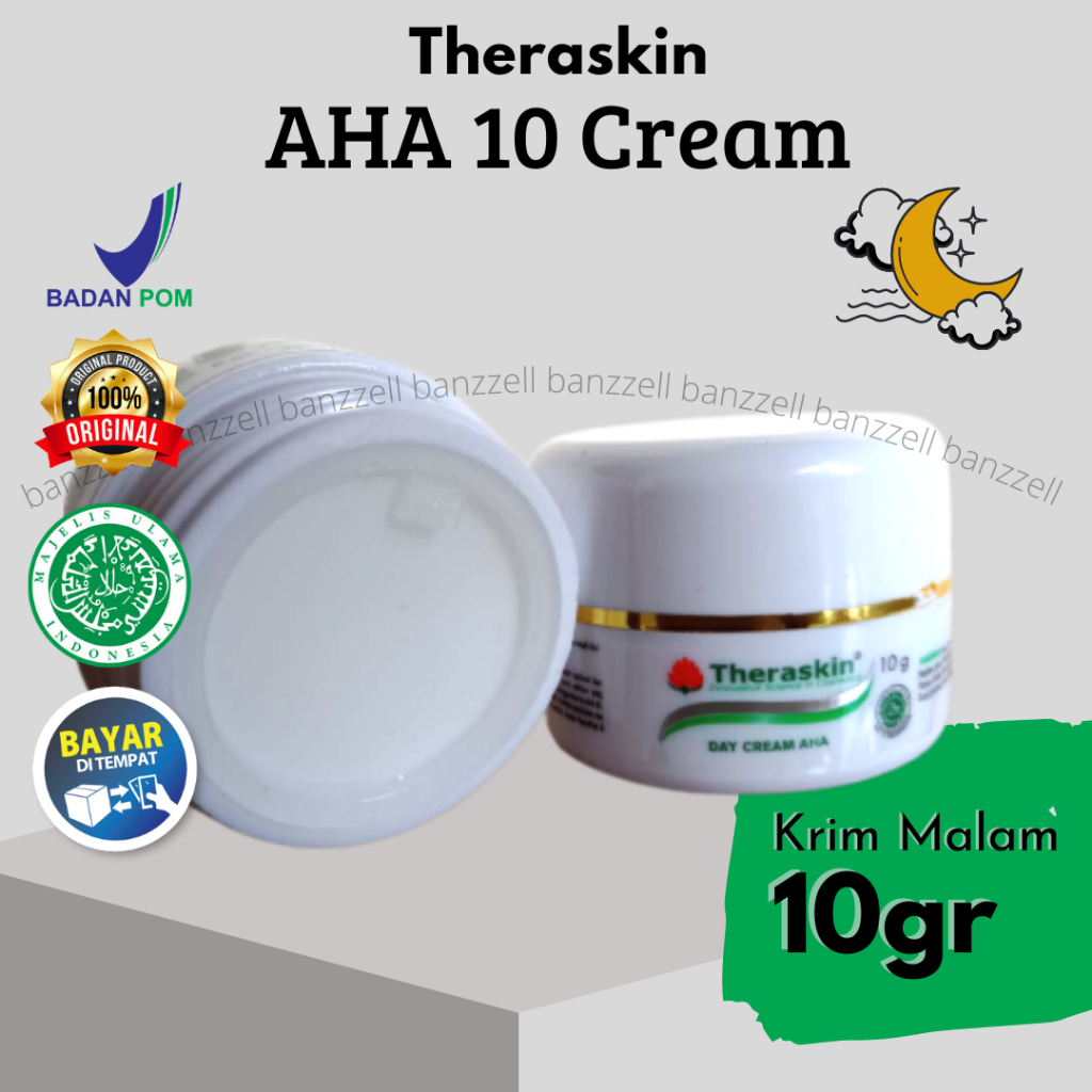 Pelembab Wajah Flek Hitam_Theraskin AHA 10 Cream Theraskin Original Cream Malam Flek BPOM Aman Bumil