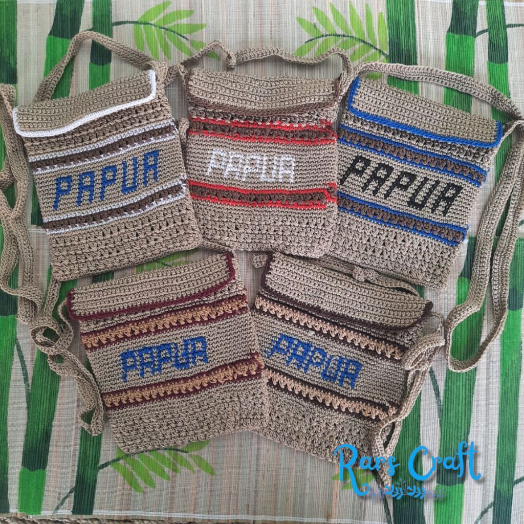 Tas selempang papua, tas selempang untuk pria/wanita, rajut selempang, tas murah, tas selempang unis