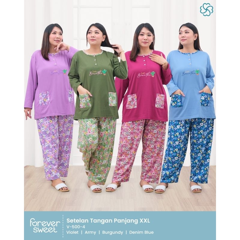 BAJU TIDUR V-5004-5X BABYDOLL FOREVER SWEET PANJANG PANJANG 5XL PP